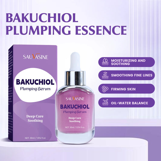 30ml Bakuchiol Plumping Serum Skin Moisturizing & Soothing Essence for Women Smoothing Fine Lines Enhances Firmness & Elasticity